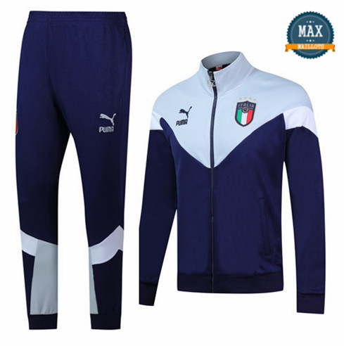 Veste Survetement Italie 2019/20 Bleu Marine/Blanc