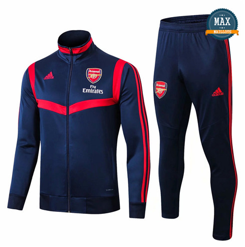 Veste Survetement Arsenal 2019/20 Bleu Marine/Rouge bande