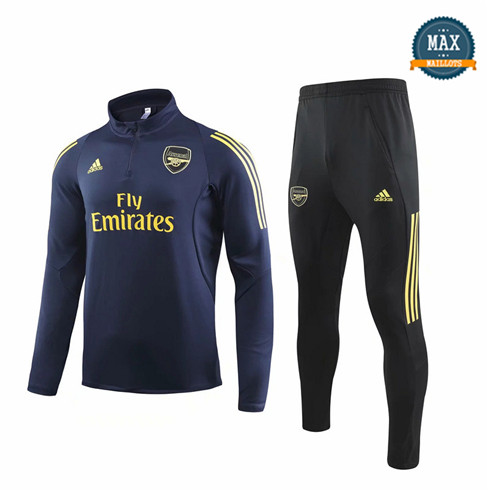 Survetement Arsenal 2019/20 Bleu Marine/Noir sweat zippé