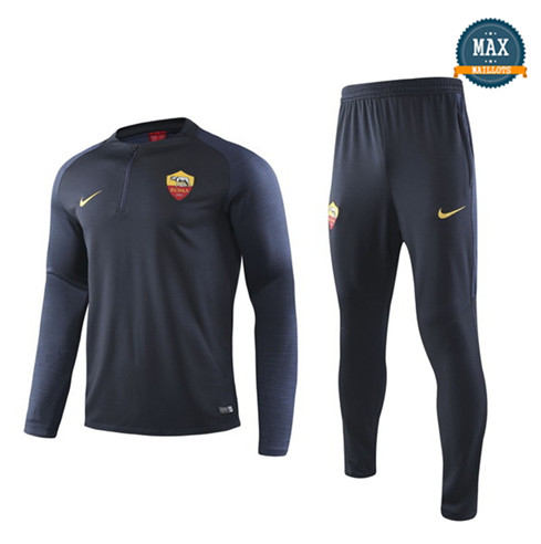 Survetement AS Roma 2019/20 Bleu Marine sweat zippé