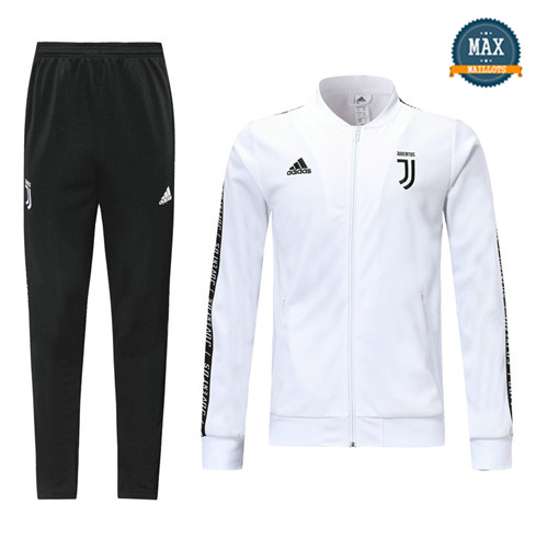 Veste Survetement Juventus 2019/20 Blanc/Noir