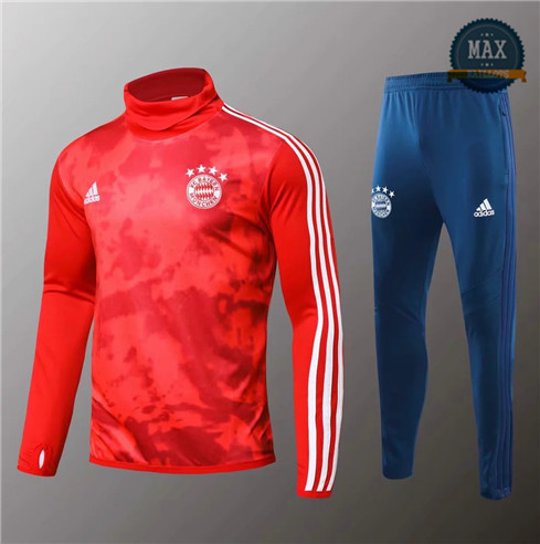 Survetement Enfant Bayern Munich 2019/20 Rouge Col haut