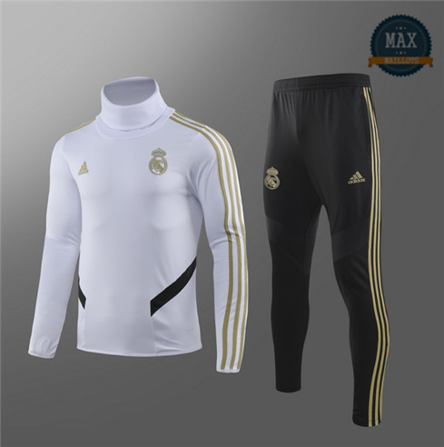 Survetement Enfant Real Madrid 2019/20 Blanc Col haut