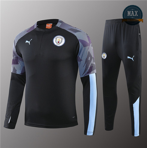 Survetement Enfant Manchester City 2019/20 Noir/Violet