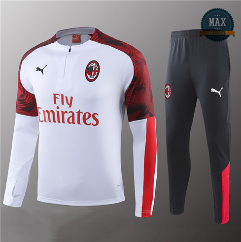 Survetement Enfant AC Milan 2019/20 Blanc/Noir