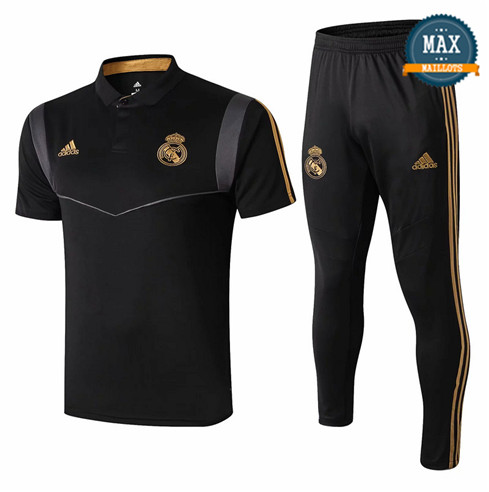 Maillot Polo + Pantalon Real Madrid 2019/20 Training Noir