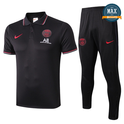 Maillot Polo + Pantalon Paris Saint Germain 2019/20 Training Noir