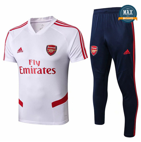 Maillot Polo + Pantalon Arsenal 2019/20 Training Blanc/Bleu Marine