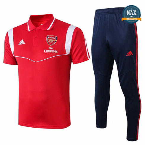 Maillot Polo + Pantalon Arsenal 2019/20 Training Rouge/Bleu Marine