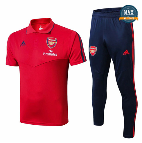 Maillot Polo + Pantalon Arsenal 2019/20 Training Rouge/Bleu Marine