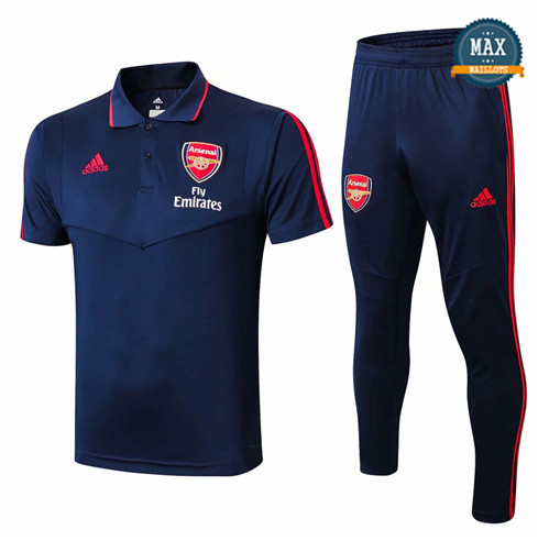 Maillot Polo + Pantalon Arsenal 2019/20 Training Bleu Marine