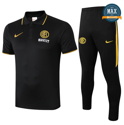 Maillot Polo + Pantalon Inter Milan 2019/20 Training Noir