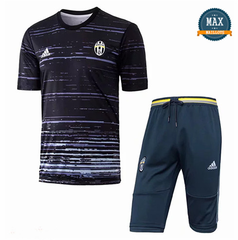 Maillot + Pantalon Juventus 2019/20 Training Noir/Blanc bande
