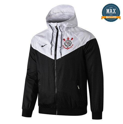 Veste Coupe vent à Capuche Corinthiens 2019/20 Noir/Blanc