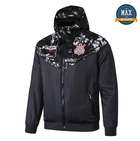 Veste Coupe vent à Capuche Corinthiens 2019/20 Noir