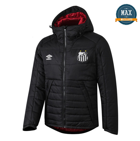 Veste Doudoune à Capuche Santos Laguna 2019/20 Noir