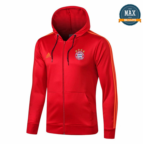 Veste à Capuche Bayern Munich 2019/20 Rouge/Bleu Marine