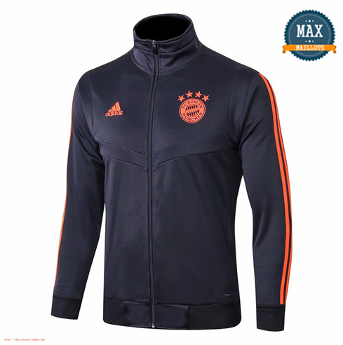 Veste Bayern Munich 2019/20 Bleu Marine/Jaune bande