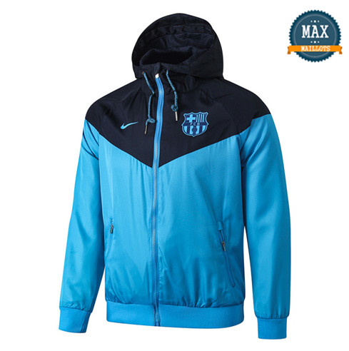 Veste Coupe vent à Capuche Barcelone 2019/20 Bleu/Bleu Marine