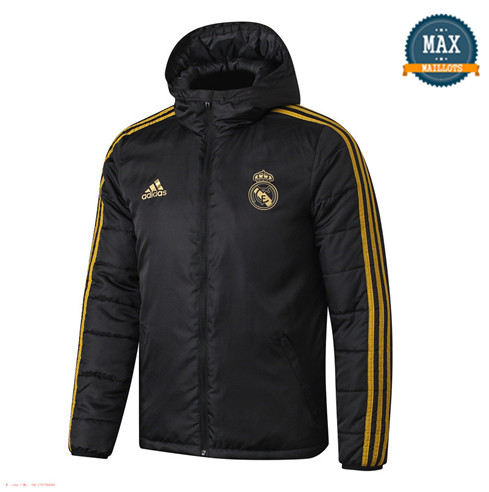 Veste Doudoune à Capuche Real Madrid 2019/20 Noir