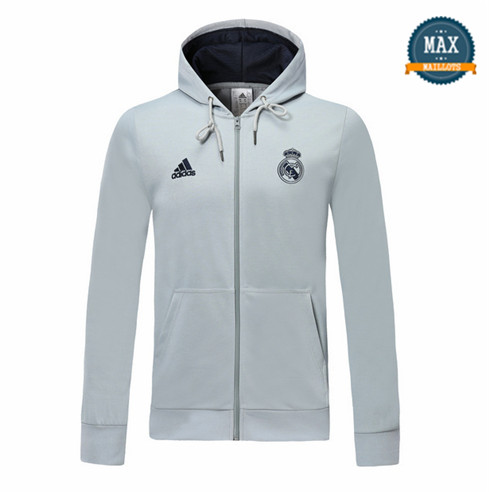 Sweat à Capuche Real Madrid 2019/20 Gris clair