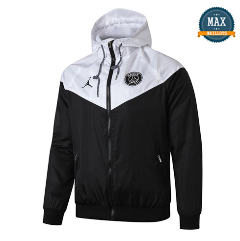 Veste Coupe vent à Capuche Paris Saint Germain 2019/20 Noir/Blanc
