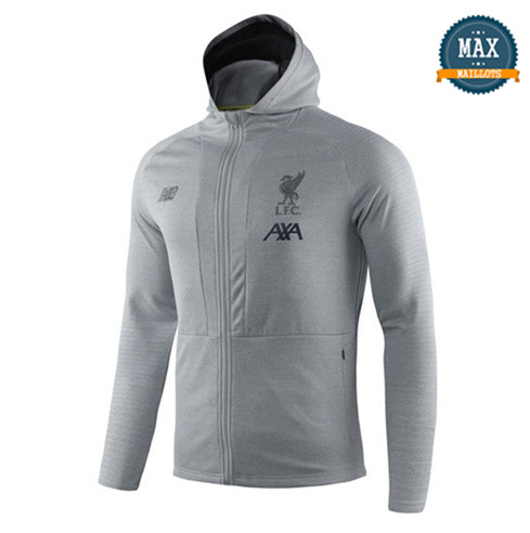 Veste à Capuche Liverpool 2019/20 Gris Blanc