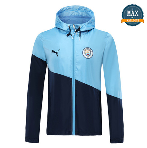 Veste Coupe vent à Capuche Manchester City 2019/20 Bleu Marine