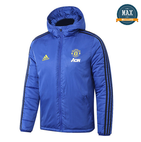 Veste Doudoune à Capuche Manchester United 2019/20 Bleu
