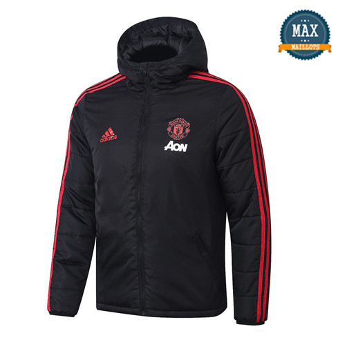 Veste Doudoune à Capuche Manchester United 2019/20 Noir
