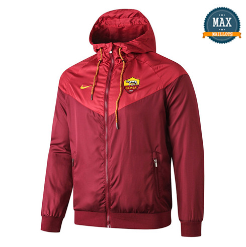 Veste Coupe vent à Capuche AS Roma 2019/20 Rouge/Bleu Marine