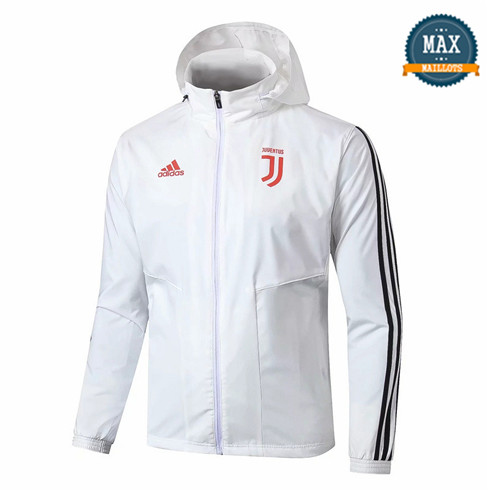 Veste Coupe vent à Capuche Juventus 2019/20 Blanc/Noir