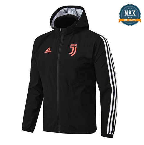 Veste Coupe vent à Capuche Juventus 2019/20 Noir