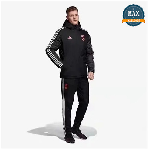 Veste Doudoune à Capuche Juventus 2019/20 Gris/Vert