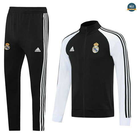 Max Veste Survetement Real Madrid 2020/21 Noir/Blanc