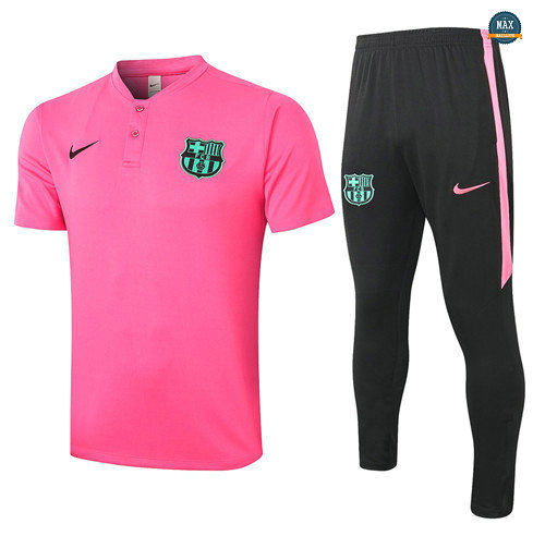 Max Maillots Barcelone POLO + Pantalon 2020/21 Training Rose