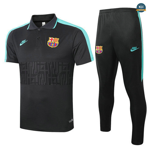 Max Maillots Barcelone POLO + Pantalon 2020/21 Training Noir