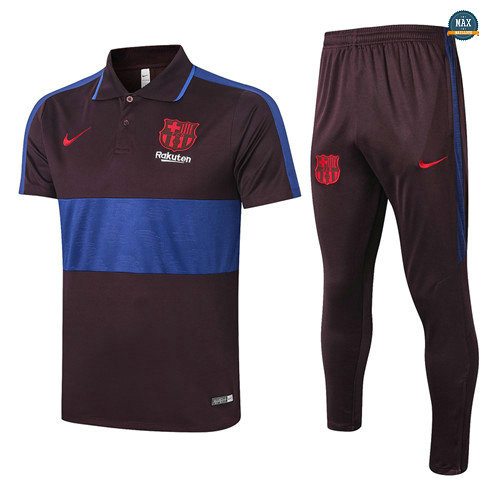 Max Maillots Barcelone POLO + Pantalon 2020/21 Training Marron/Bleu