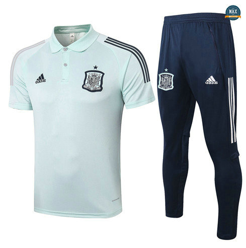 Max Maillots Espagne POLO + Pantalon 2020/21 Training Vert clair