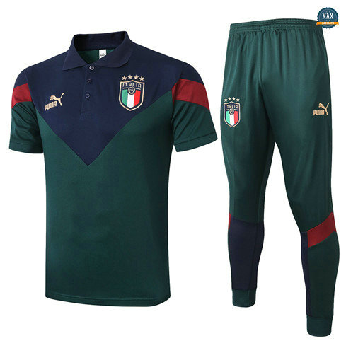 Max Maillots Italie POLO + Pantalon 2020/21 Training Vert noirâtre