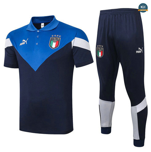 Max Maillots Italie POLO + Pantalon 2020/21 Training Bleu
