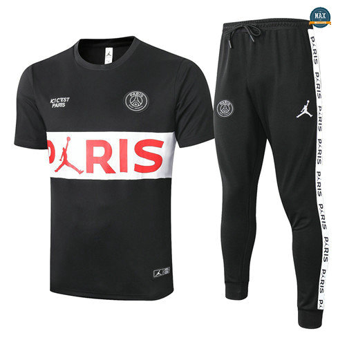 Max Maillots PSG + Pantalon 2020/21 Training Noir (Blanc Pris)