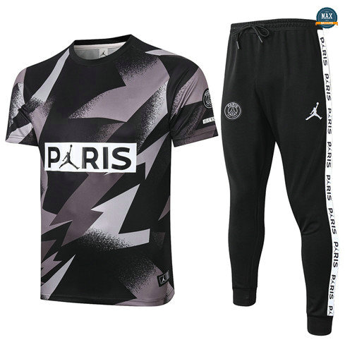 Max Maillots PSG Jordan + Pantalon 2020/21 Training Noir/Gris