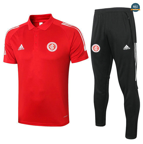 Max Maillots SC Internacional POLO + Pantalon 2020/21 Training Rouge