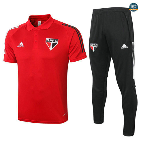 Max Maillots São Paulo POLO + Pantalon 2020/21 Training Rouge