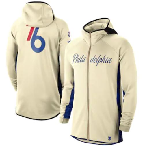 Max maillots Veste à capuche Philadelphia 76ers - Crème