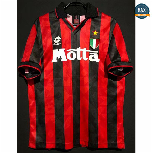 Max Maillots Classic 1993-94 AC Milan Domicile Thailande