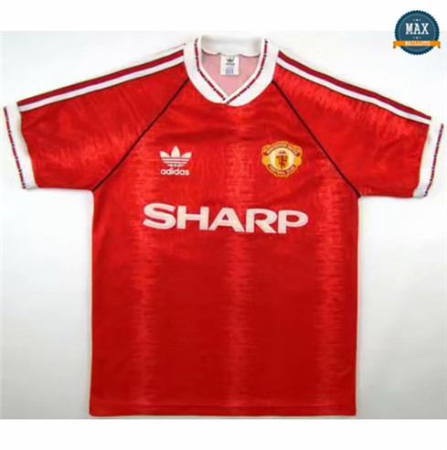 Max Maillot Classic 1990-92 Manchester United Domicile Petit Prix