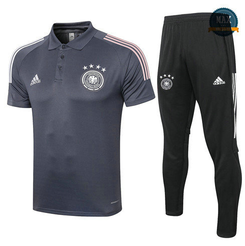 Max Allemagne POLO + Pantalon 2020 Training Gris foncé