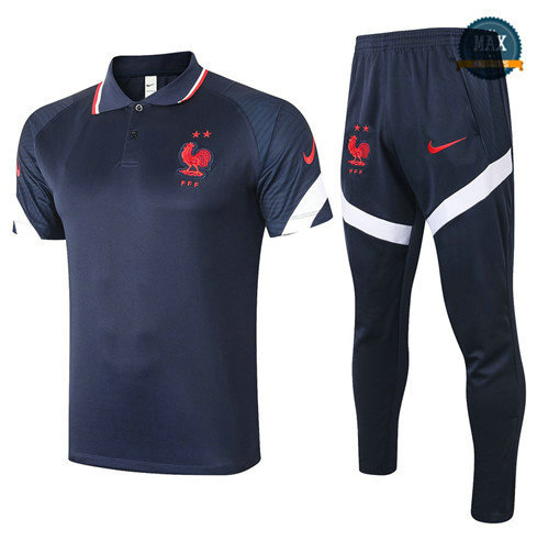 Max France POLO + Pantalon 2020 Training Bleu Marine